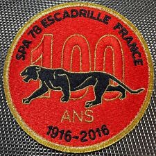 SPA PATCH PATCH 78 SQUADRON FRANCE 100 YEARS. BLACK PANTHER (ECU 77)