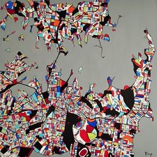 Tableau, peinture, carte