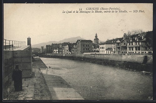 Cpa ciboure quai et - cpa, ciboure,