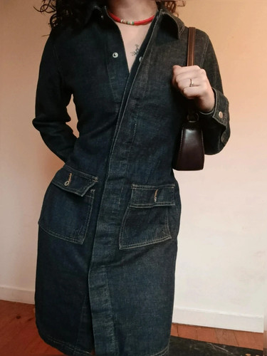 Robe chemise denim vintage - robe,