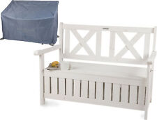 Banc de Jardin Bois Résistant aux Intempéries Avec Espace, 2-Sitzer Coffre, en