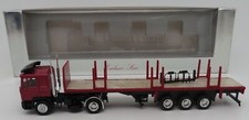 rare HERPA HO 1/87 MAN TRUCK F90 SEMI TRAILER 3 AXLE IRON TRAY BOX