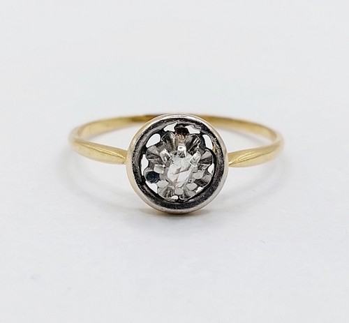 Bague solitaire antique 18k - solitaire,