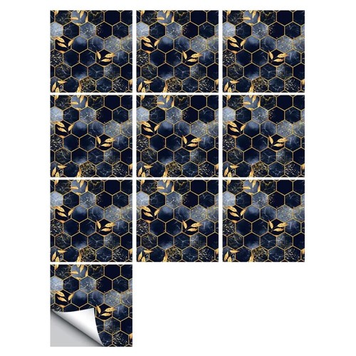 Autocollants hexagonaux - 10,