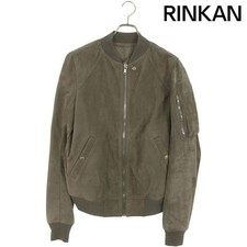 Rick Owens RU19F4775-LAW Rem Suede Leather Bomber Jacket Blouson Men's 50 Used 5