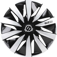 Enjoliveurs silver/black Lazio 13'' SPARCO (Boîte de 4)