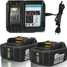 2X18V 5.5Ah Batterie pour Makita 18V Batterie + DC18RC Chargeur pour Makita