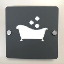 Carré Bain & Bulles Salle de Signe - Beaucoup Couleur Choix & Chrome Fixations