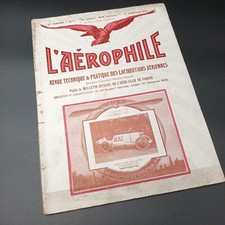 ANTIQUE AVIATION TECHNICAL MAGAZINES L'AEROPHILE N°1 1913