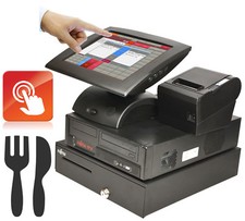 Belle Noir Caisse de Magasin Prehtouchscreen Imprimantes Tickets Epson