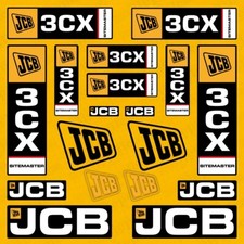 Jcb 3CX Sitemaster Backhoe Loader Aftermarket Decal Sticker Aufkleber Set
