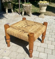 Tabouret en corde de jonc