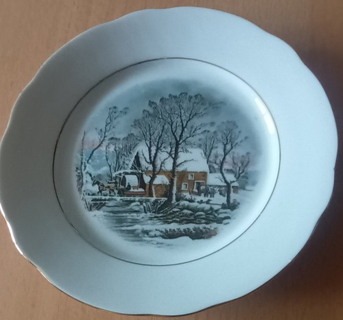 Assiette décor hiver - décor,