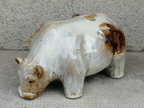 Sculpture céramique vache
