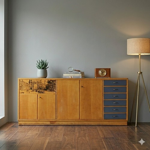 Meuble vintage plaqué - vintage, en