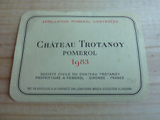 wine label Chateau Trotanoy 1983 pomerol wine label wine label burgundy