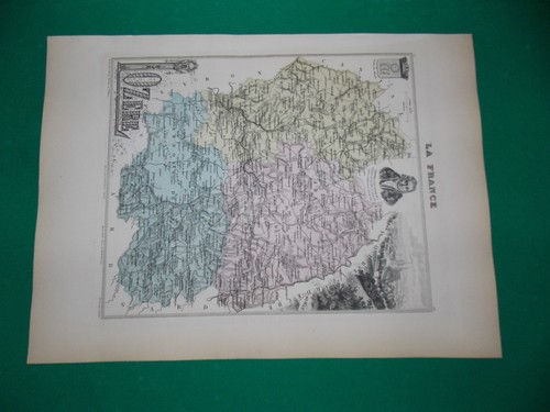 Lozere carte atlas migeon - lozere,