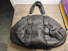 FURLA Sac en cuir de vachette souple pleine fleur marron foncé