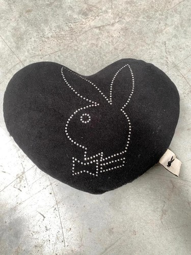 Coussin playboy noir - coussin, argenté
