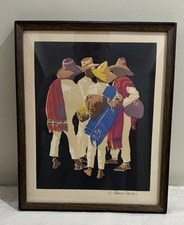 Southwest Mexico Block Print by Ramon Price Pencil Signed