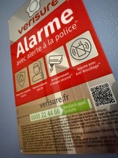 Plaque alarme Verisure neuve et originale dernière version 2025