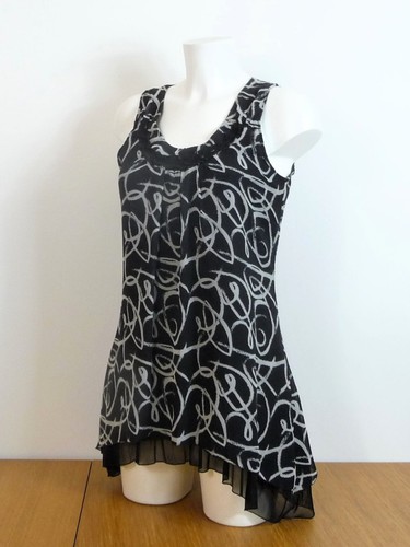Robe tunique noir et - 🌼, robe/