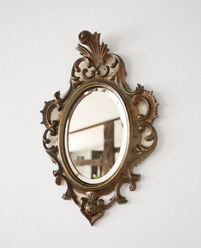 Miroir mural vintage - , doré