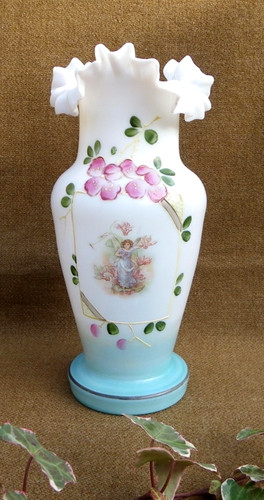 Vase opaline émaillée - vase,