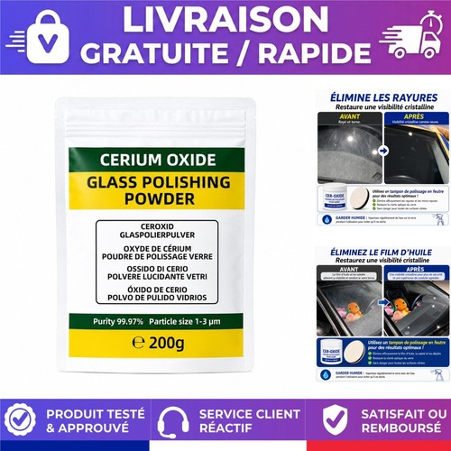 Poudre polissage verre oxyde