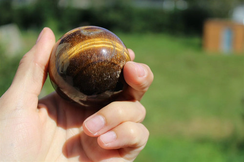 Tiger eye sphere - tiger, and
