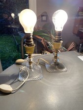 Paire 2 petites lampes vintage