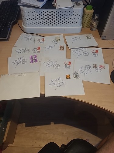 Enveloppe timbre avec - 10,