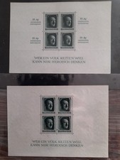 Allemagne 2 blocs vert de 4 timbres Adolf Hitler 1936/1937