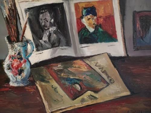 Tableau ancien peinture huile - tableau,