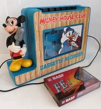 Magnétophone Mickey Mouse Club Disney Micro Cassette audio Donald 