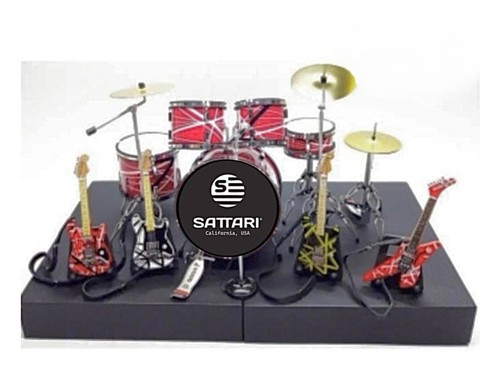 Miniture drum set - miniture, +guitar