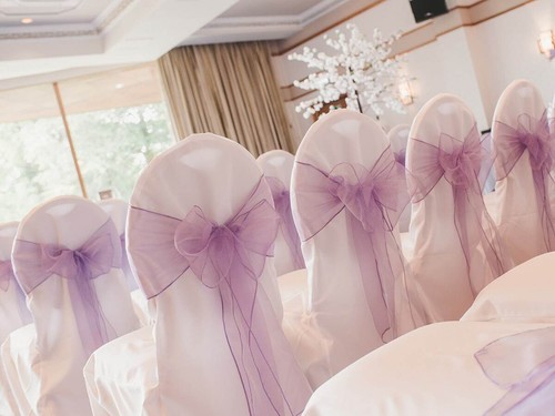 Organza chaise housse - housse, nœud