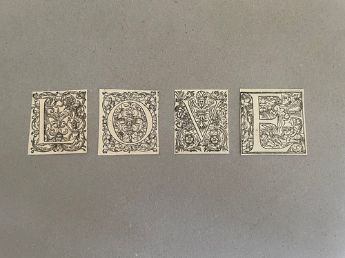 Lot lettrines anciennes - de, 4