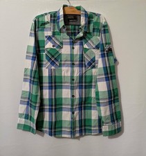 Chemise verte à carreaux