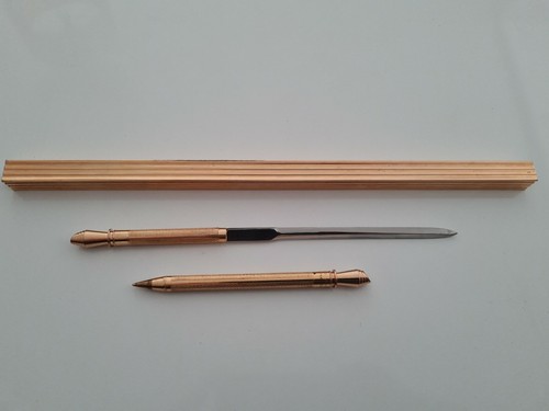 Stylo coupe papier règle - papier, +
