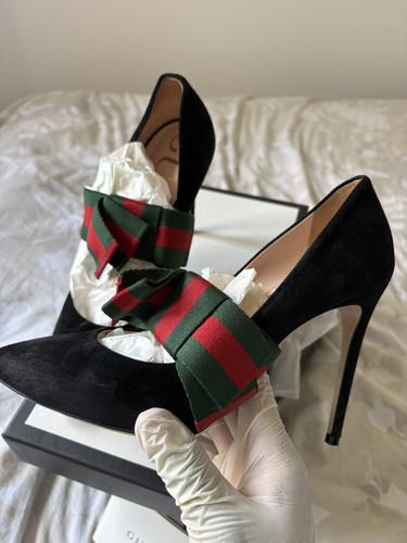 Escarpins gucci sylvie - gucci, daim