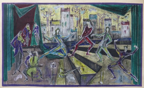 Grand dessin vers - , 1950
