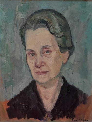Tableau ancien huile portrait - huile,