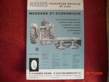 OLD ADVERTISING BROCHURE ROTARY MOWER RASPE GT 2000 10/1973