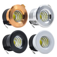 10× Mini 3W COB Recessed LED Cabinet Spot Light Lamp Ceiling Downlight 110V 220V