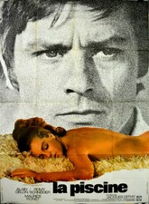 A Delon R Schneider LA PISCINE SWIMMING POOL FRENCH POSTER 47x63B ORIGINAL 1969