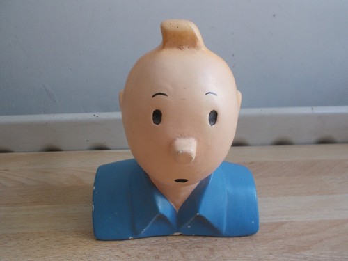 Buste tintin plâtre - buste,