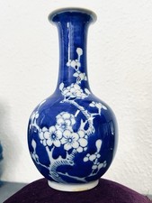 Vase Chinois Decor Prunus Bleu