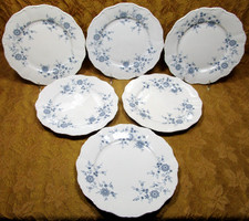 6 Seltmann Weiden "Barvarian Blue" Christina 10.5" porcelain dinner plates