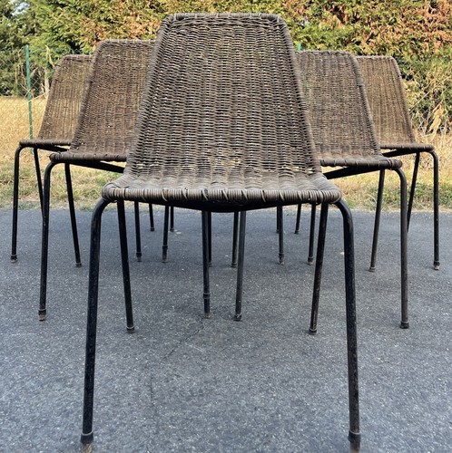Série chaise rotin - de,